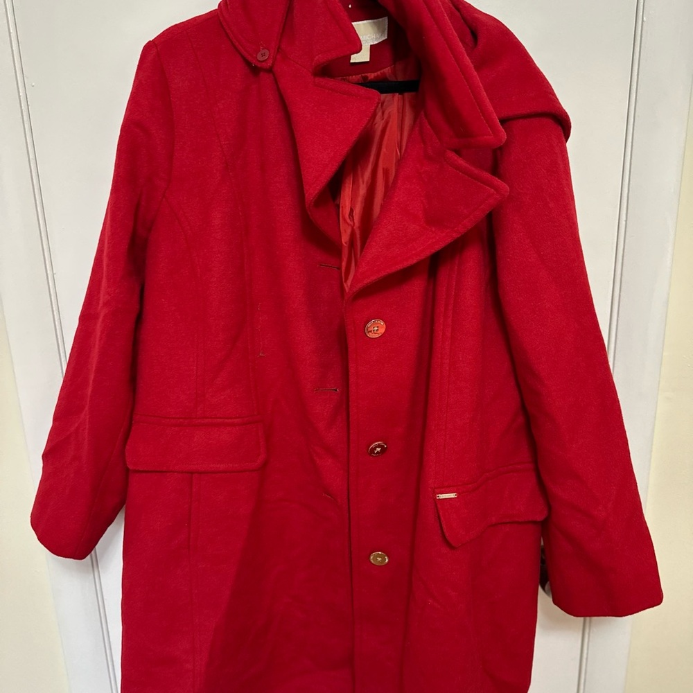 Beautiful plus size Michael Kors Red Wool Coat